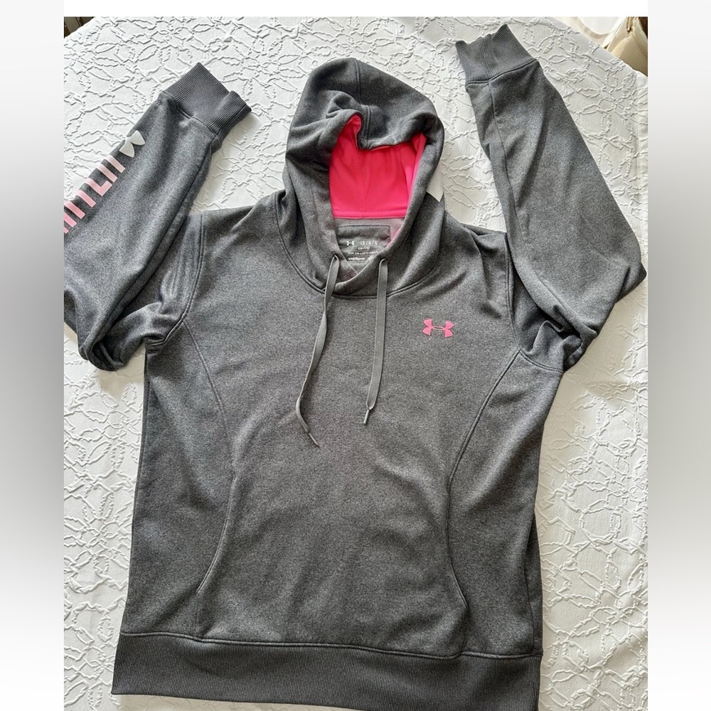 Under Armour Storm Women’s LG Gray Semi-Fitted Cancer Awareness Hoodie
